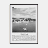 Nelson Bay Poster None / 8x12 in Nbourhood Travel B&W Poster