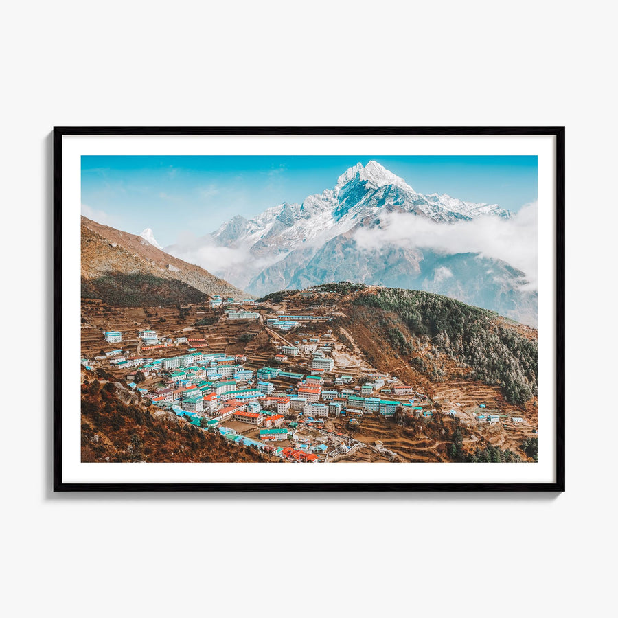 Nepal Photo Poster, framed poster mockup, white border