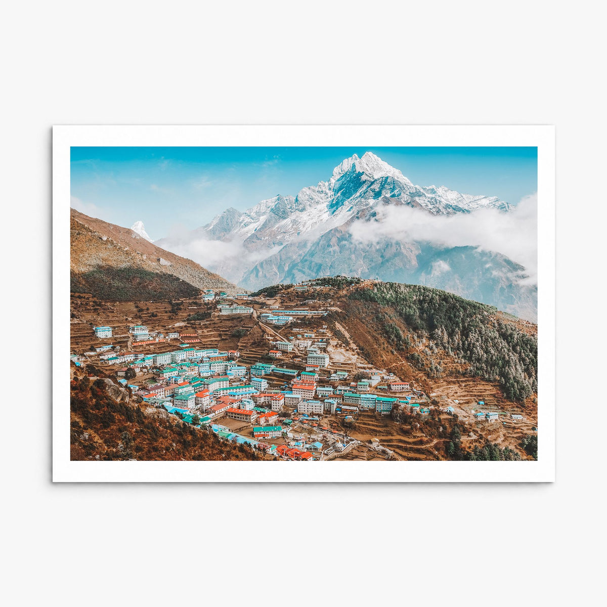 Nepal Photo Poster, print only (unframed), white border
