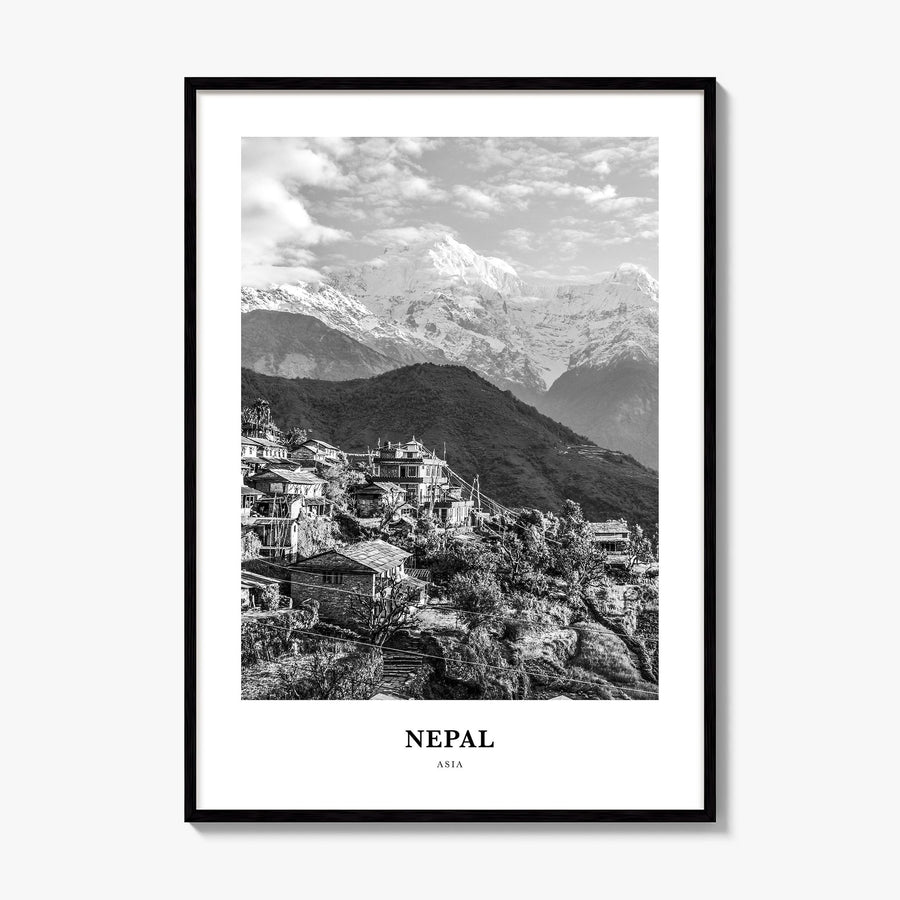 Nepal Classic No 2 Poster, framed poster mockup