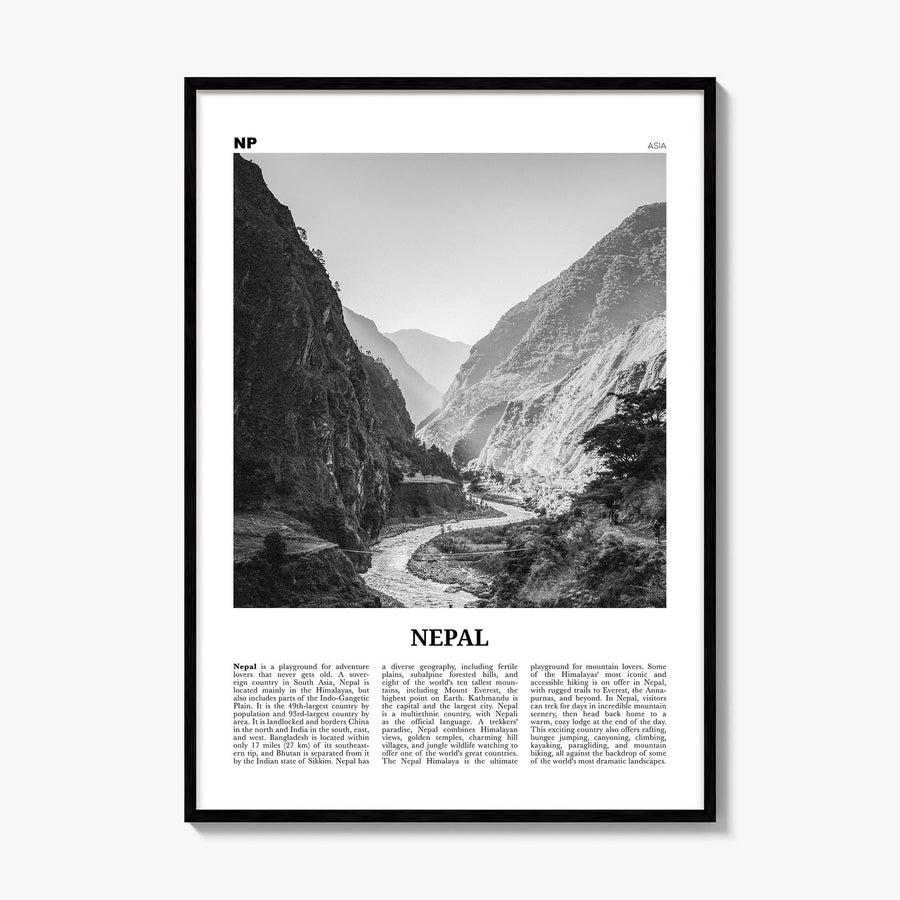 Nepal Newspaper No 2 Poster, framed poster mockup