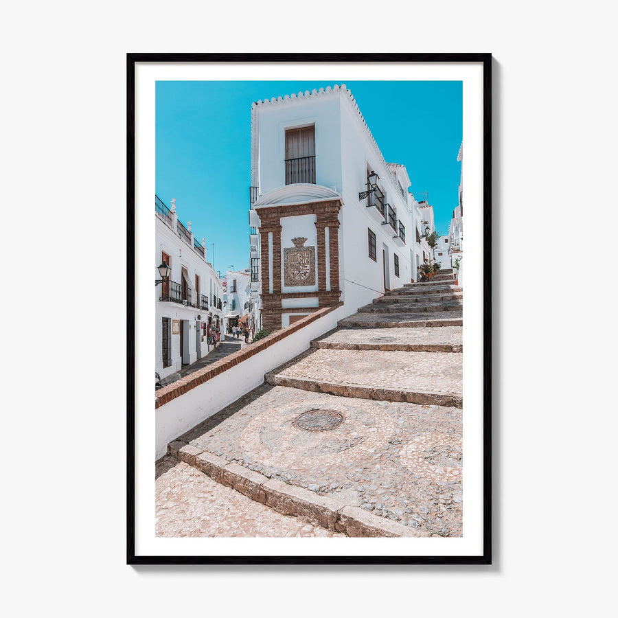 Nerja Photo Poster, framed poster mockup, white border