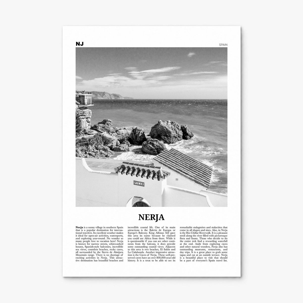 Nerja Newspaper Poster, print only (unframed)