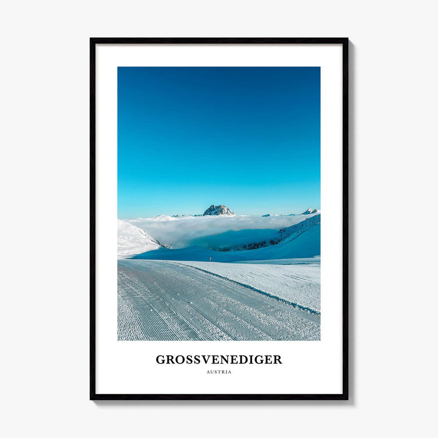 Grossvenediger Classic Poster, framed poster mockup