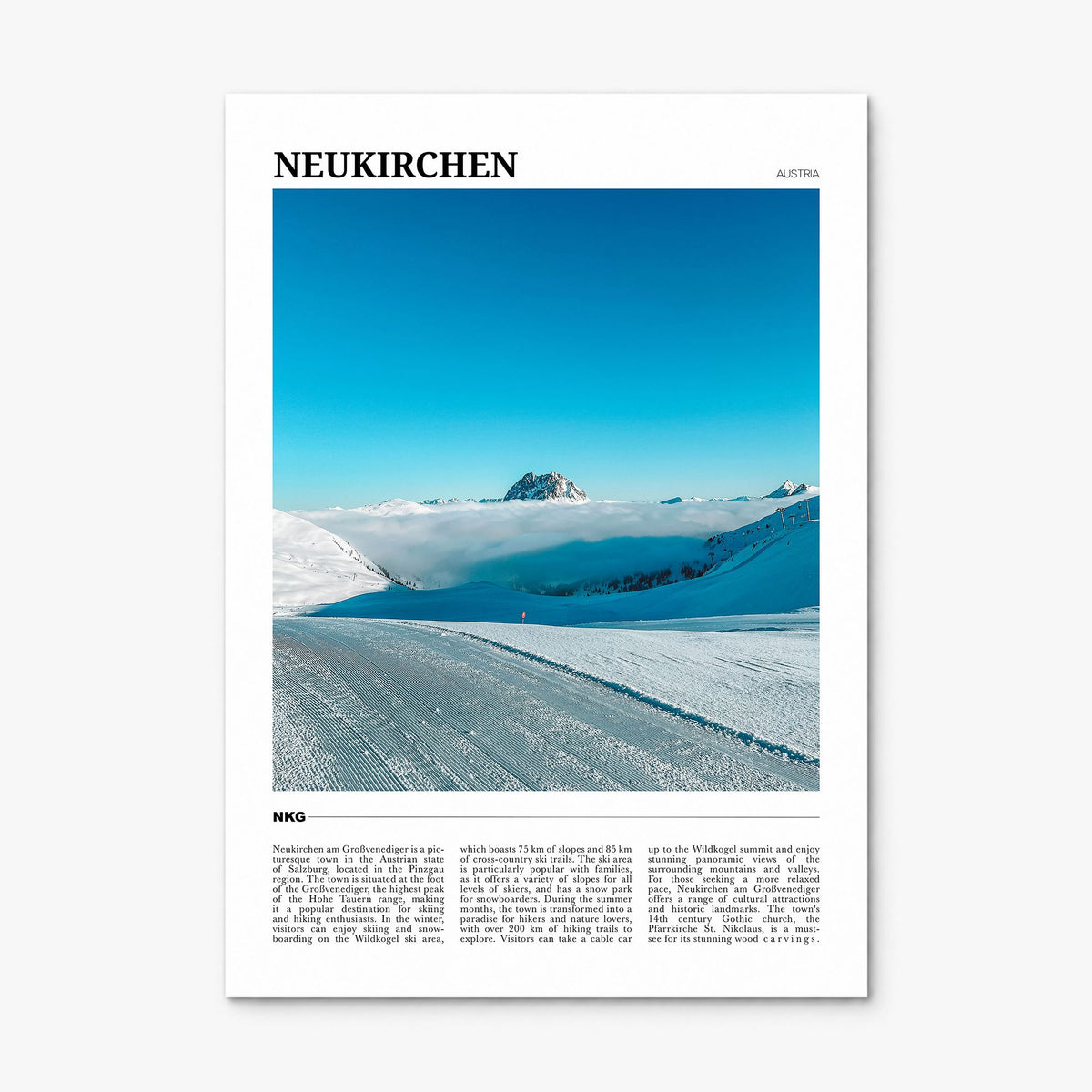 Neukirchen am Großvenediger Travel Poster, print only (unframed)