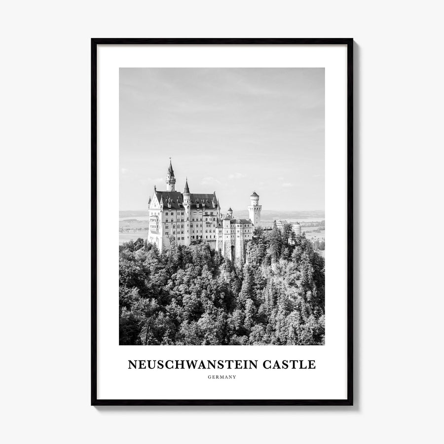 Neuschwanstein Castle Classic Poster, framed poster mockup