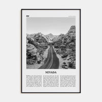 Nevada No 1 Poster None / 8x12 in Nbourhood Travel B&W Poster