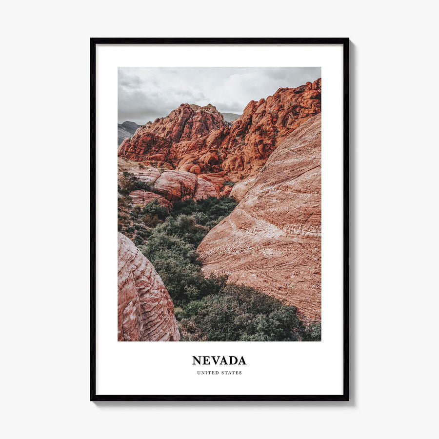 Nevada Classic Poster, framed poster mockup