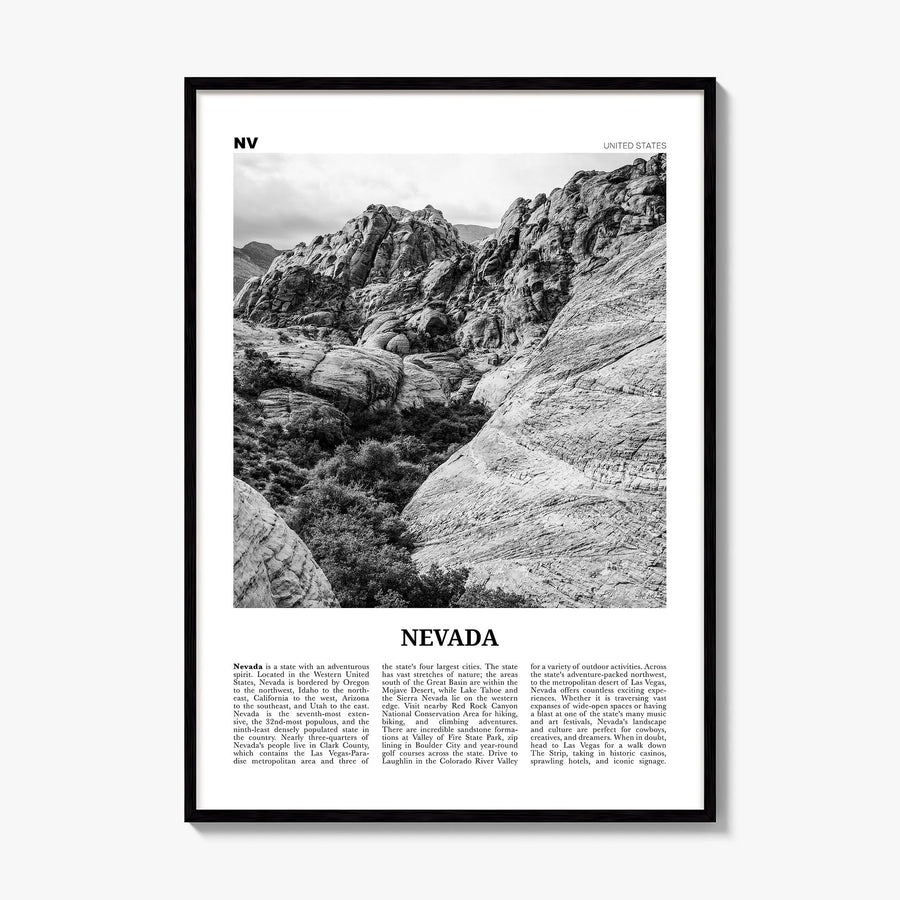 Nevada Newspaper No 2 Poster, framed poster mockup
