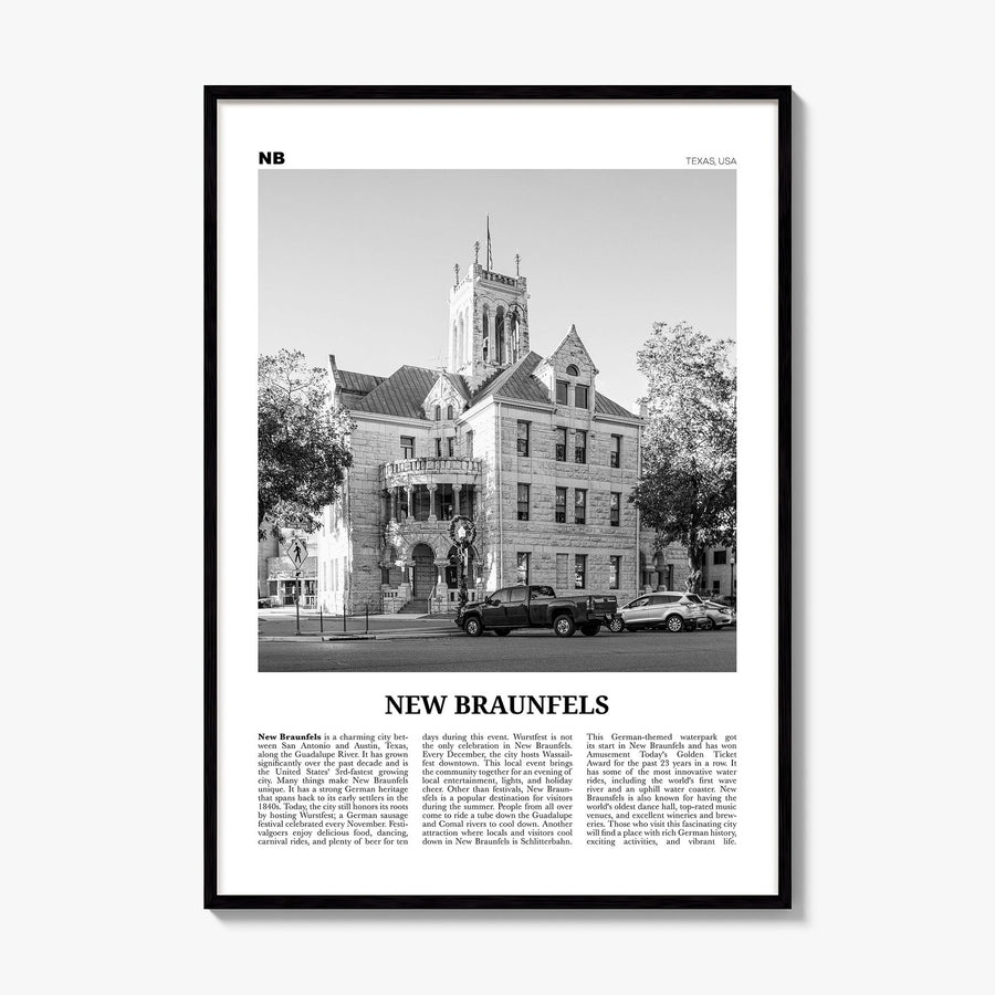 New Braunfels Newspaper Poster, framed poster mockup