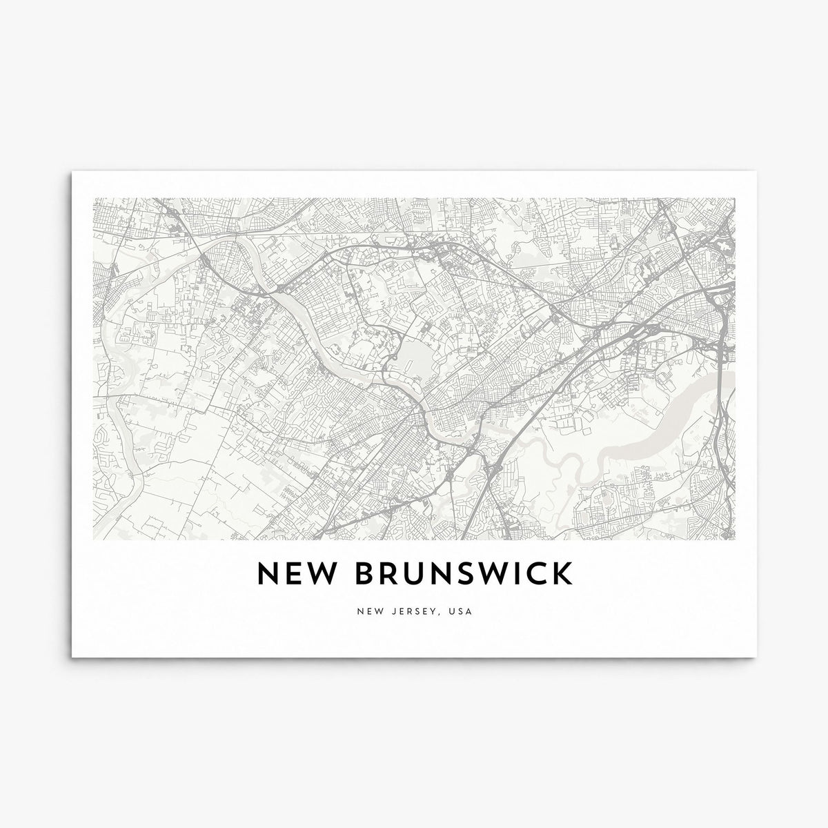 New Brunswick Map Poster, print only (unframed)