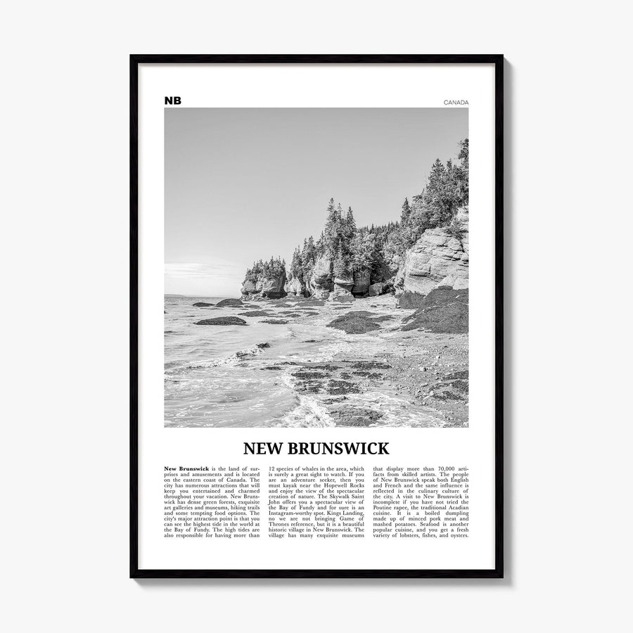 New Brunswick Newspaper Poster, framed poster mockup