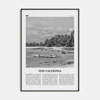 New Caledonia Poster None / 8x12 in Nbourhood Travel B&W Poster