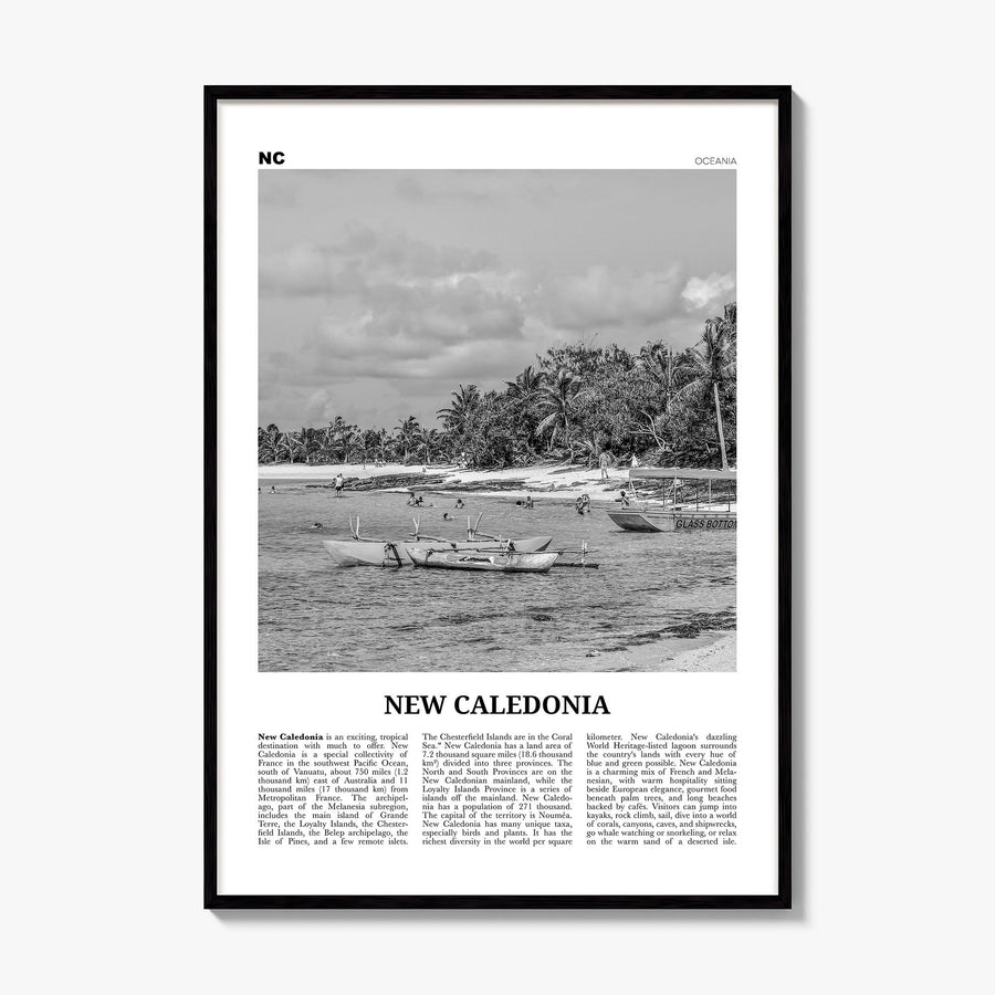 New Caledonia Newspaper Poster, framed poster mockup
