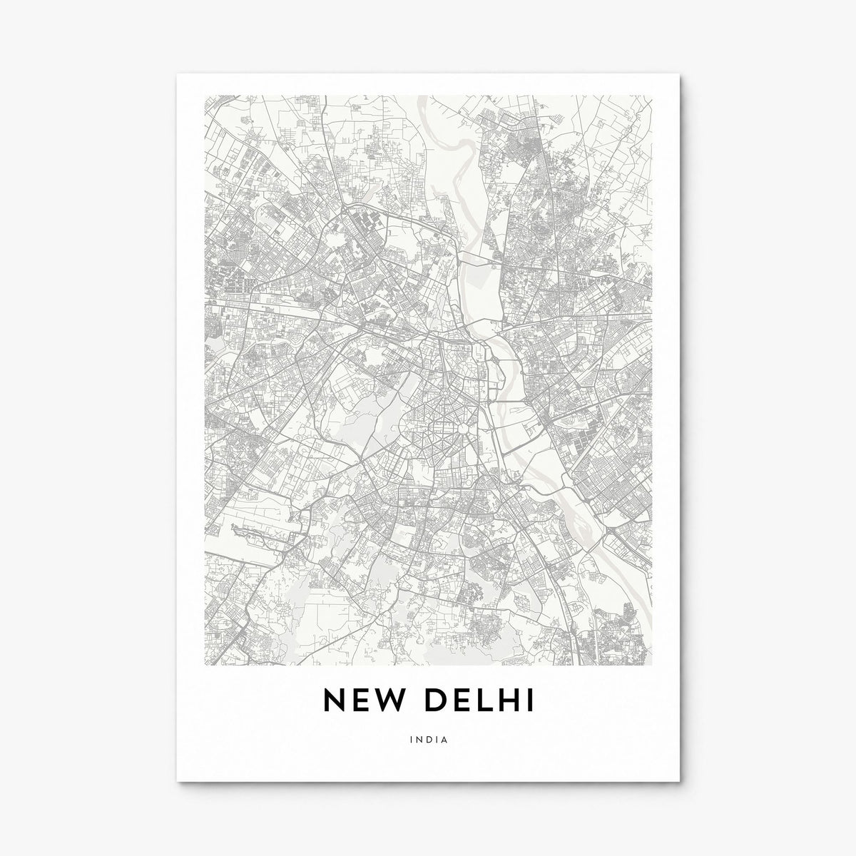 New Delhi Map Poster, print only (unframed)