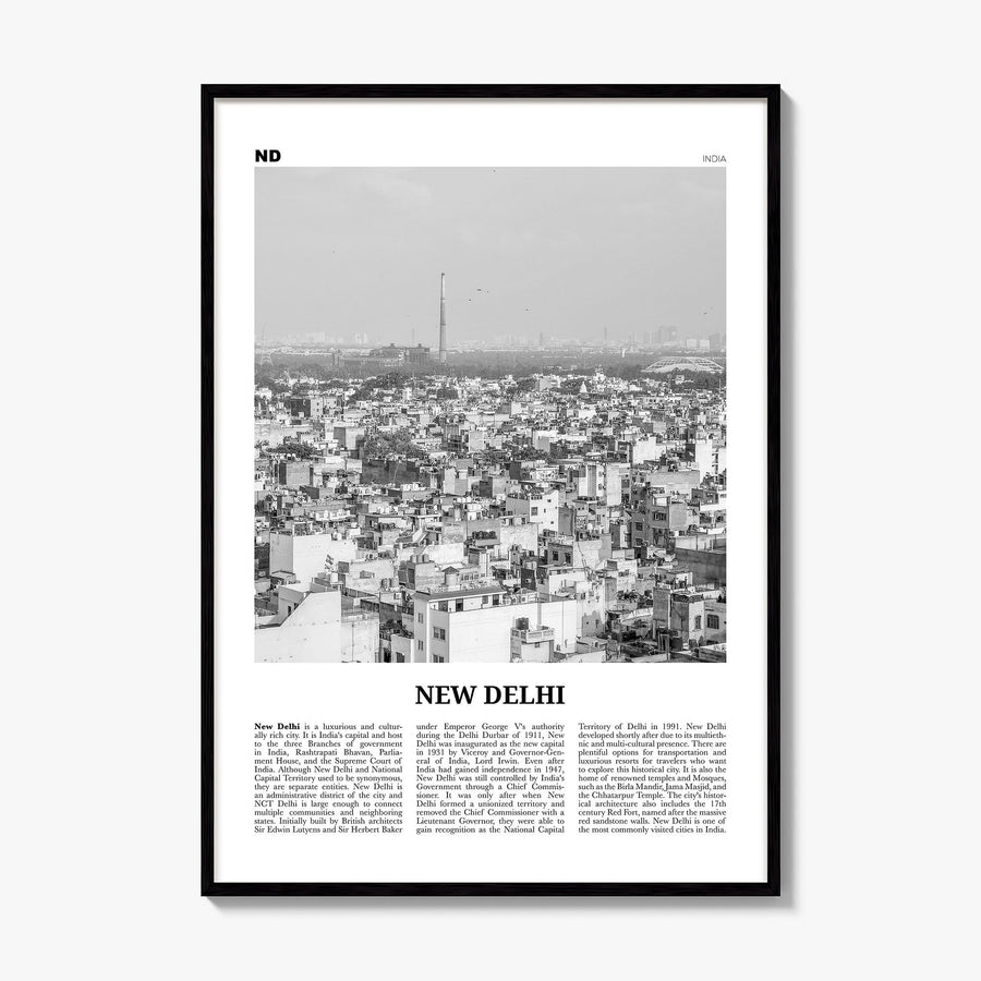 New Delhi Newspaper Poster, framed poster mockup
