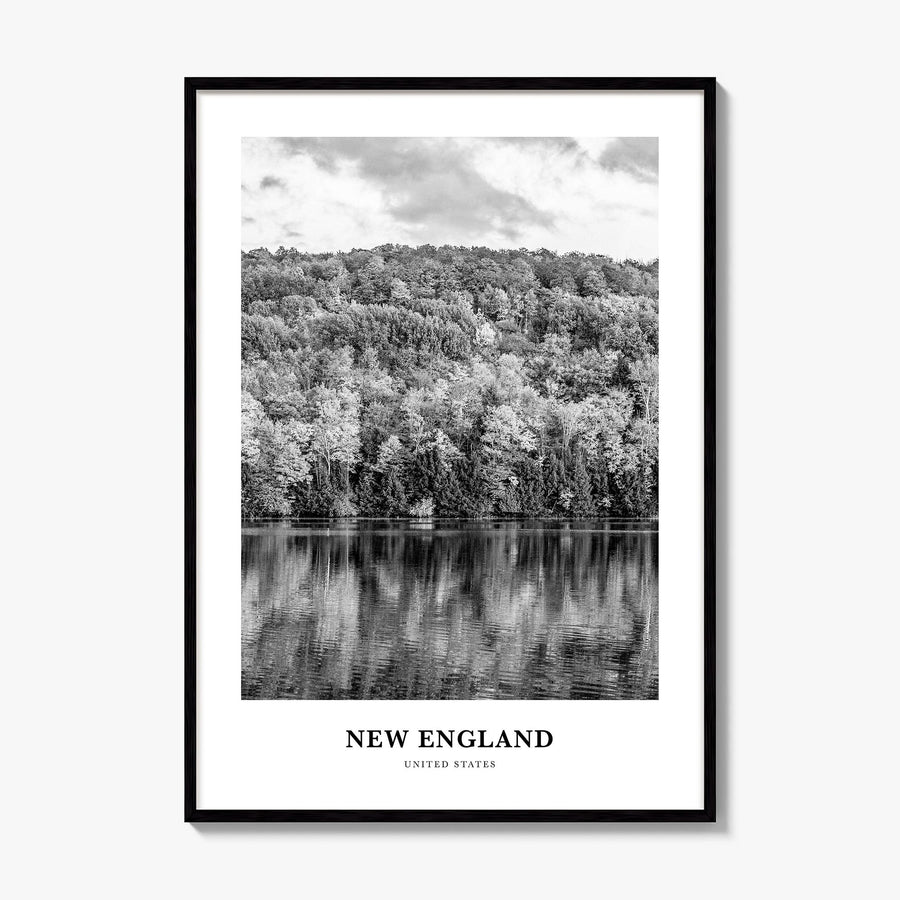 New England Classic Poster, framed poster mockup