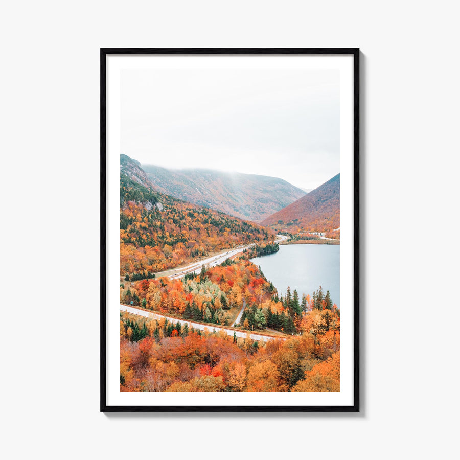 New Hampshire colorful photo poster of United States – vertical wall art, unframed print shown in interior mockup
