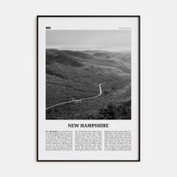 New Hampshire No 2 Poster None / 8x12 in Nbourhood Travel B&W Poster