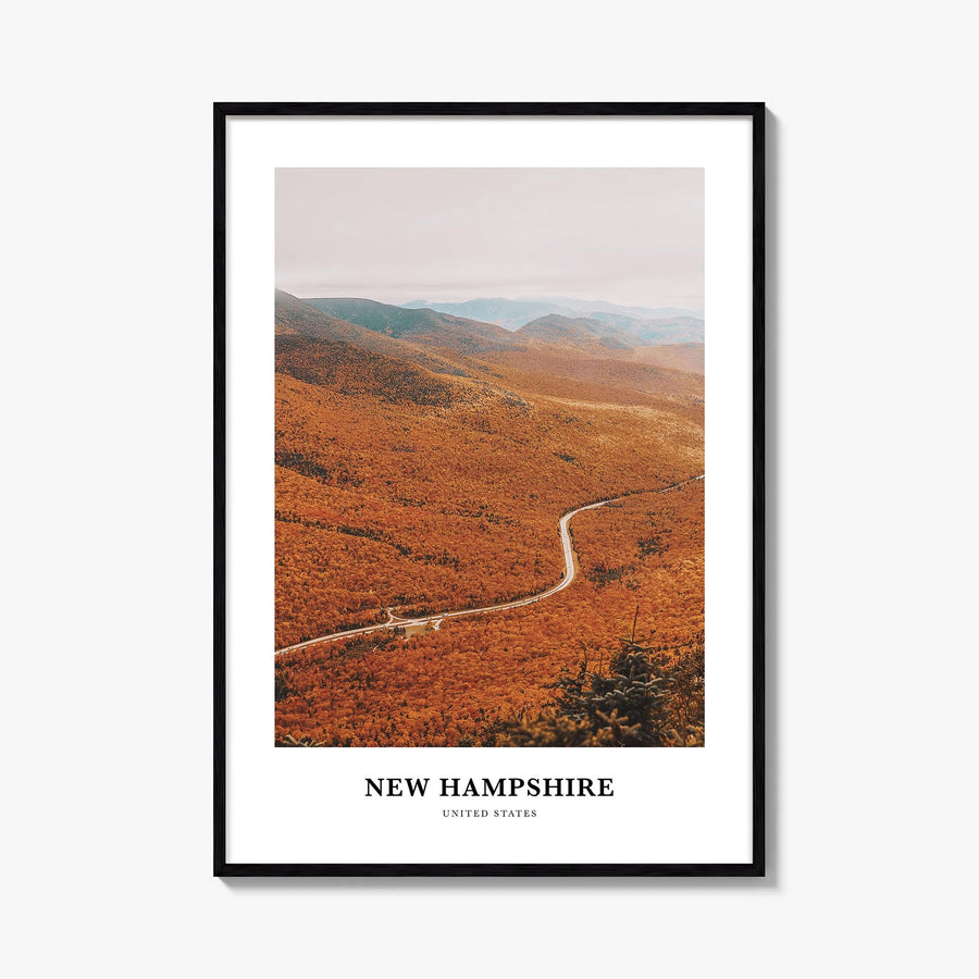 New Hampshire no. 3 colorful classic poster of United States – vertical wall art, unframed print shown in interior mockup