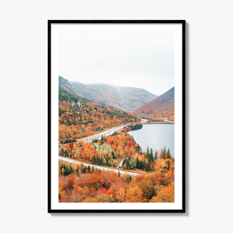 New Hampshire Photo Poster, framed poster mockup, white border