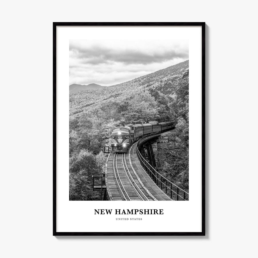New Hampshire Classic Poster, framed poster mockup