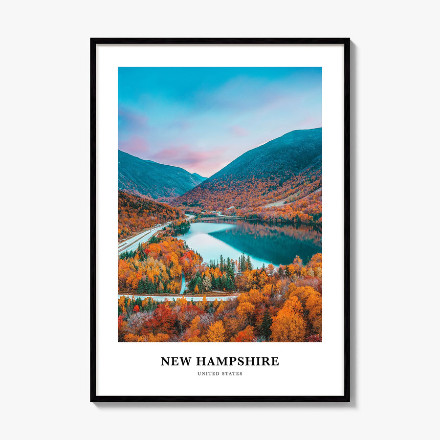 New Hampshire Classic No 2 Poster, framed poster mockup