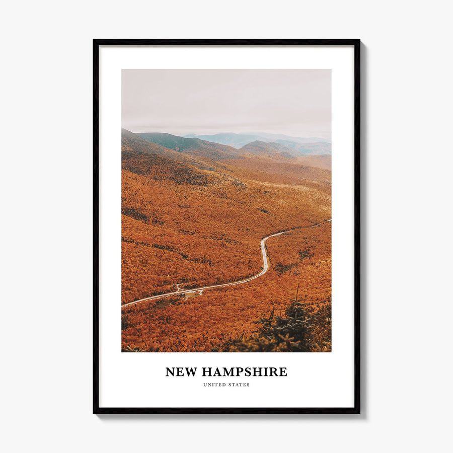 New Hampshire Classic No 3 Poster, framed poster mockup