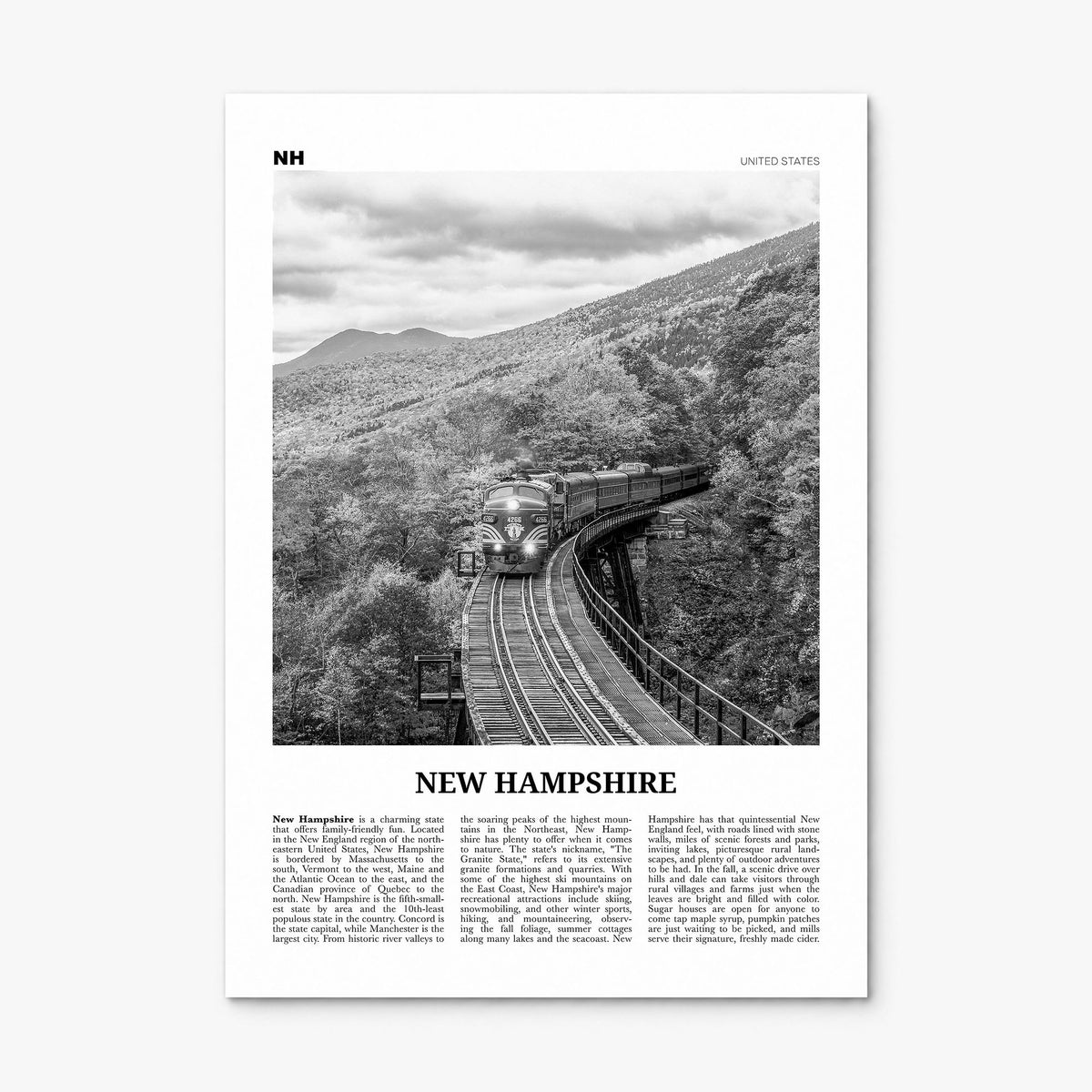 New Hampshire Newspaper No 3 Poster, print only (unframed)