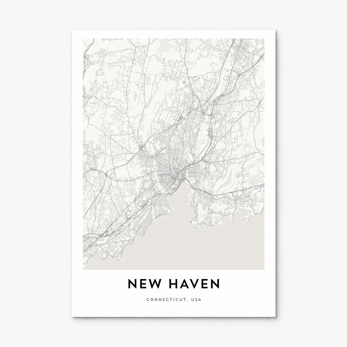 New Haven Map Poster, print only (unframed)