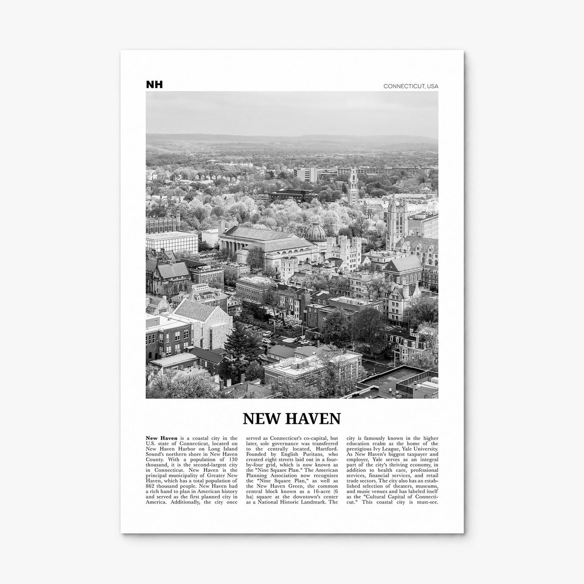 New Haven Newspaper Poster, print only (unframed)