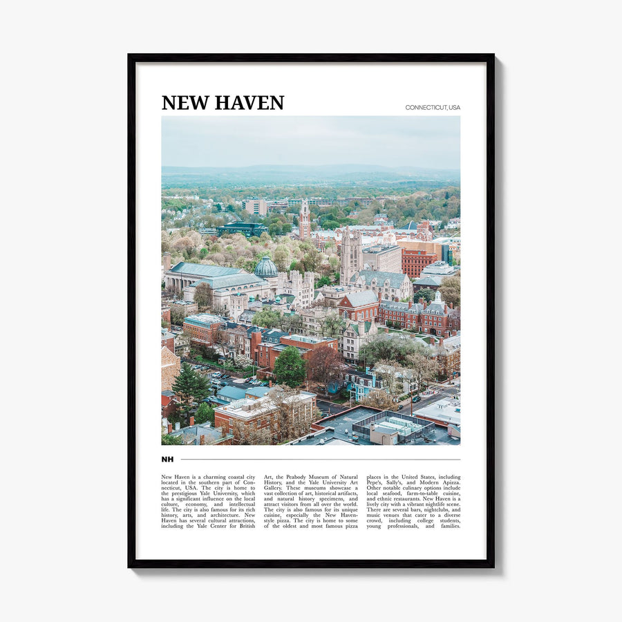 New Haven Travel Poster, framed poster mockup