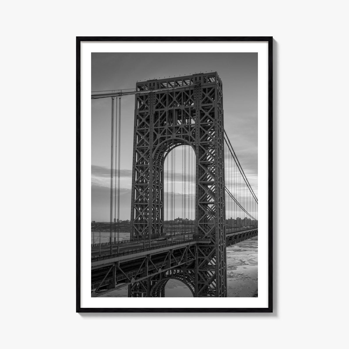 New Jersey no. 2 black & white photo poster of United States – vertical wall art, unframed print shown in interior mockup