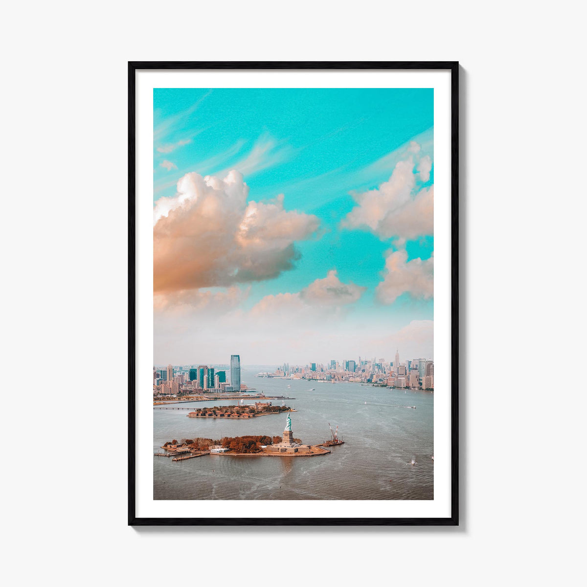 New Jersey no. 3 colorful photo poster of United States – vertical wall art, unframed print shown in interior mockup