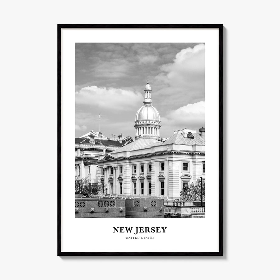 New Jersey Classic No 3 Poster, framed poster mockup