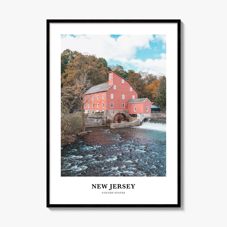 New Jersey Classic No 1 Poster, framed poster mockup