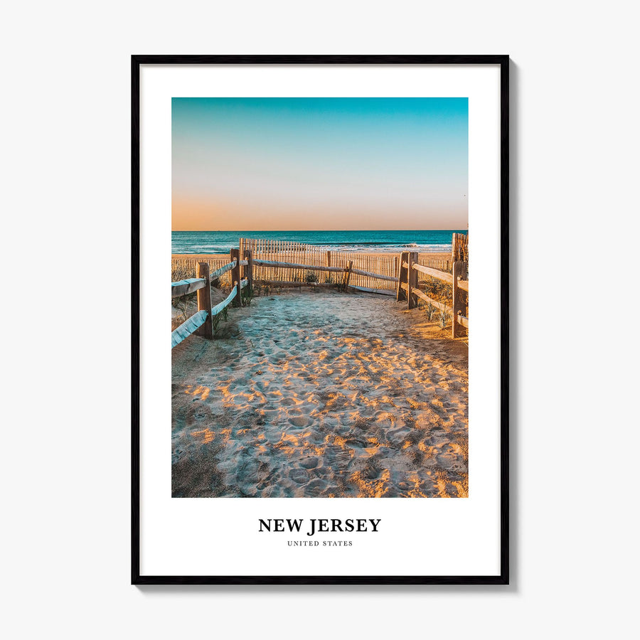 New Jersey Classic No 2 Poster, framed poster mockup