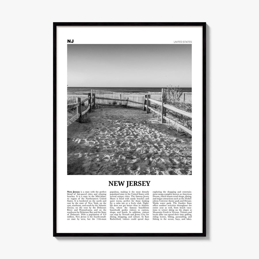 New Jersey Newspaper No 2 Poster, framed poster mockup