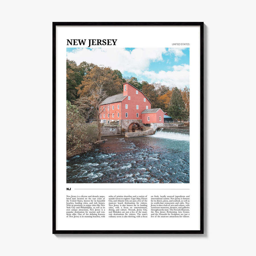 New Jersey Travel No 1 Poster, framed poster mockup