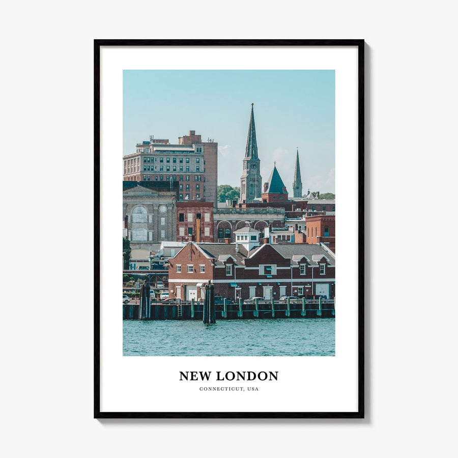 New London Classic Poster, framed poster mockup