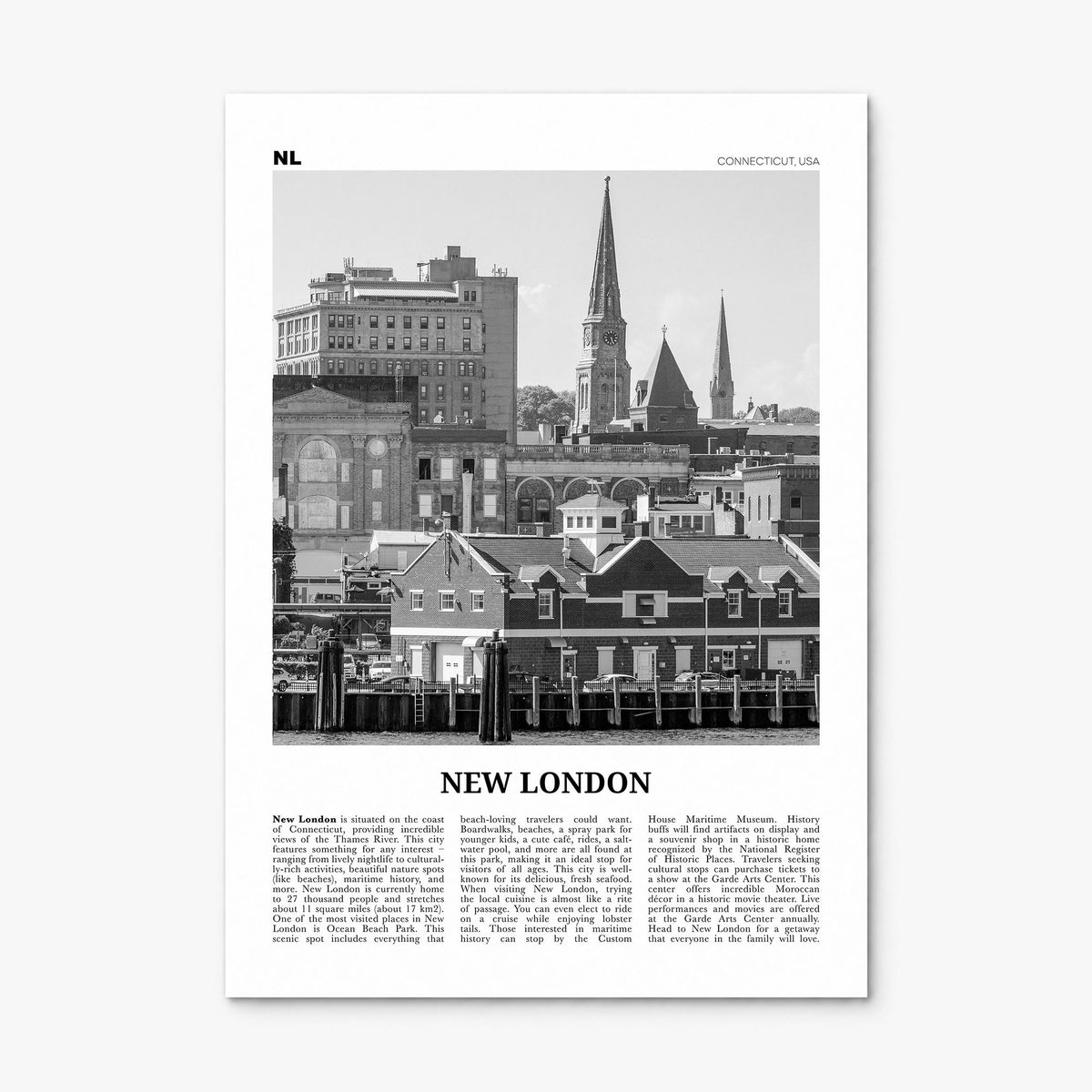 New London Newspaper Poster, print only (unframed)