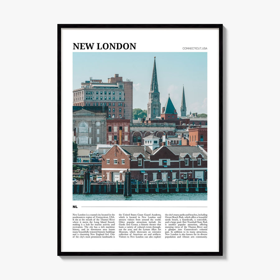 New London Travel Poster, framed poster mockup