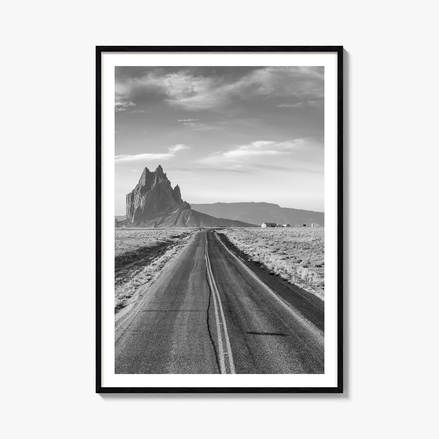 New Mexico black & white photo poster of United States – vertical wall art, unframed print shown in interior mockup