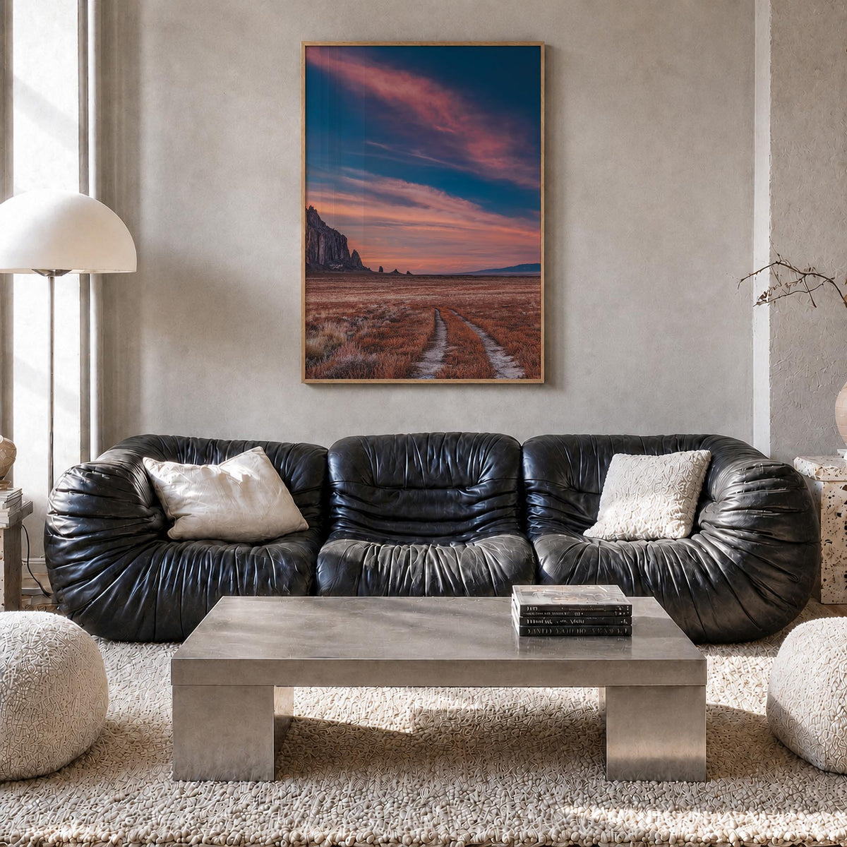 New Mexico no. 3 colorful photo poster of United States – vertical wall art in natural wood frame, hanging on wall