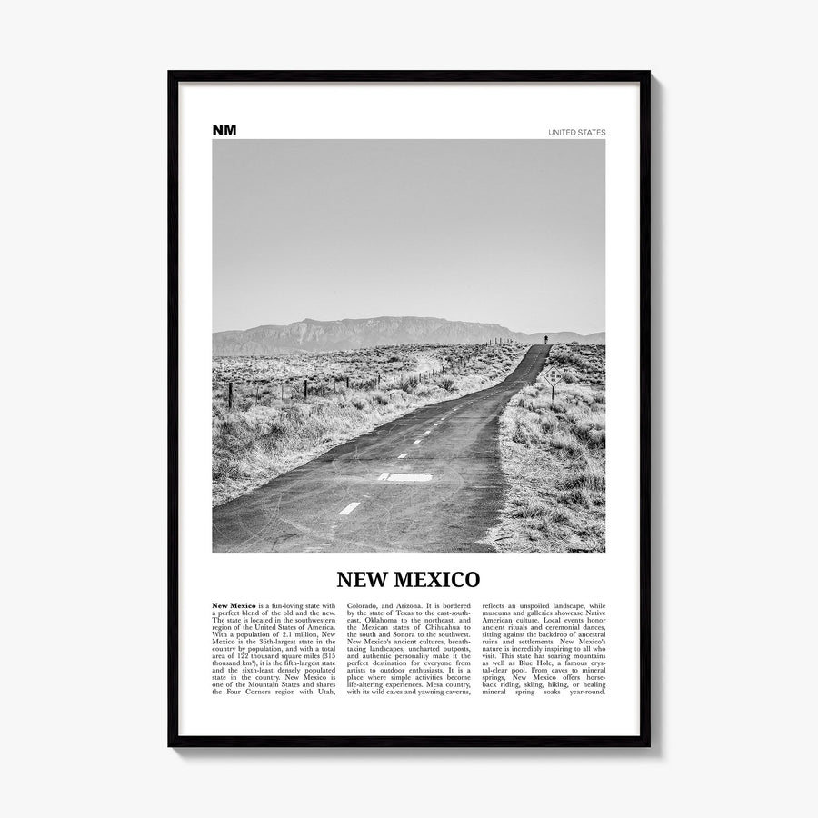 New Mexico Newspaper No 1 Poster, framed poster mockup