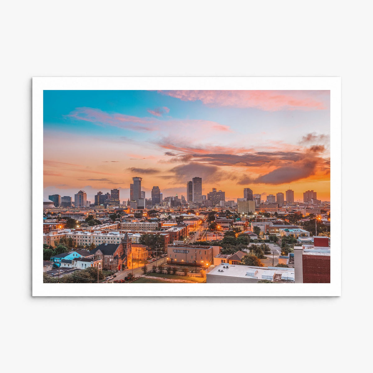New Orleans Photo Poster, print only (unframed), white border