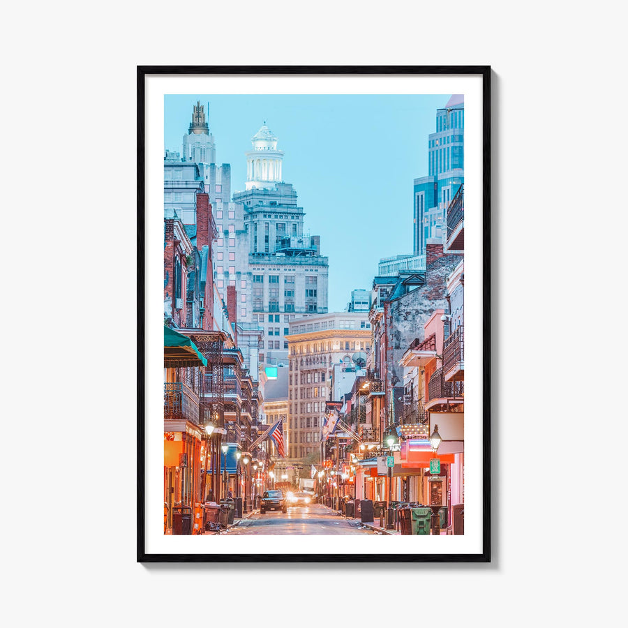 New Orleans no. 1 colorful photo poster of Louisiana, USA – vertical wall art, unframed print shown in interior mockup
