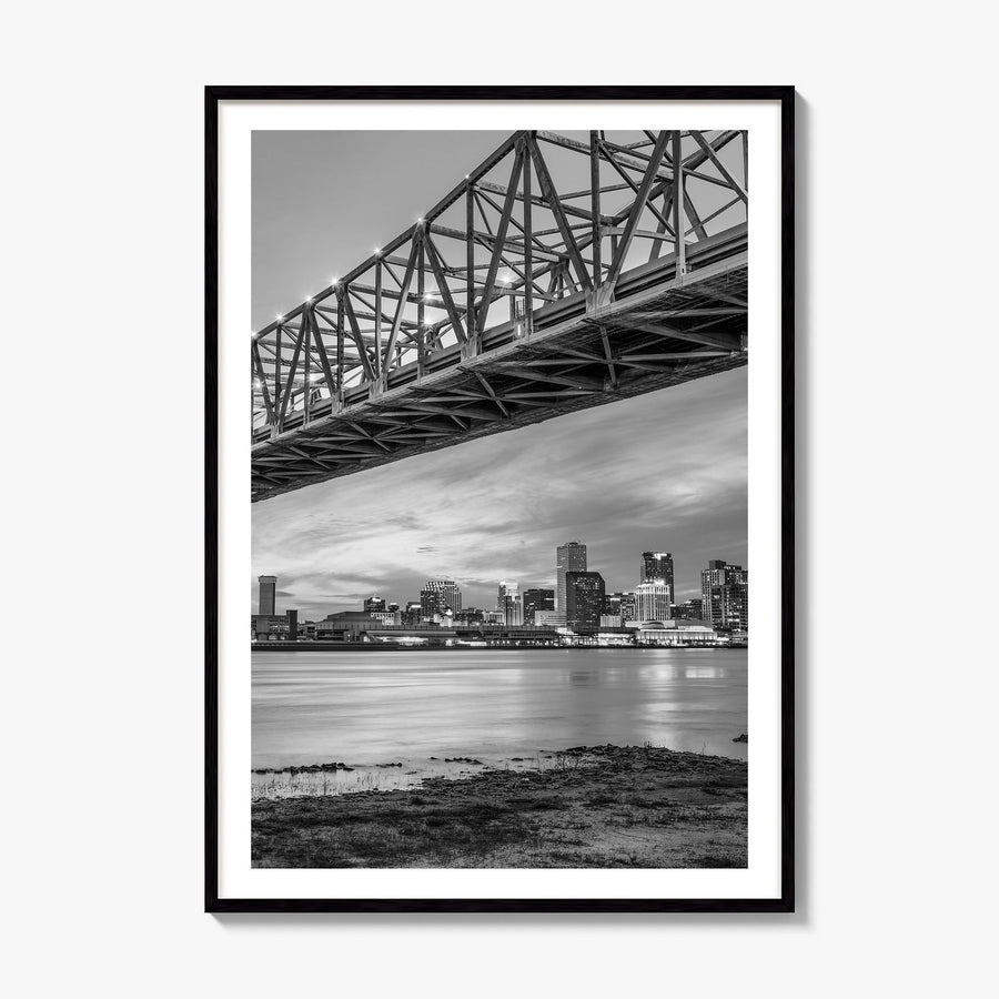 New Orleans Photo No 2 Poster, framed poster mockup, white border