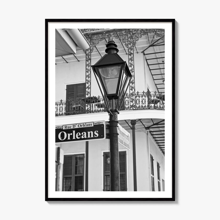 New Orleans Photo No 3 Poster, framed poster mockup, white border