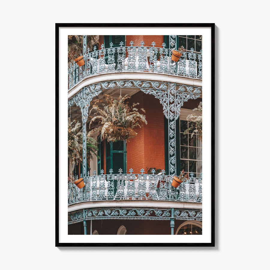 New Orleans Photo No 3 Poster, framed poster mockup, white border